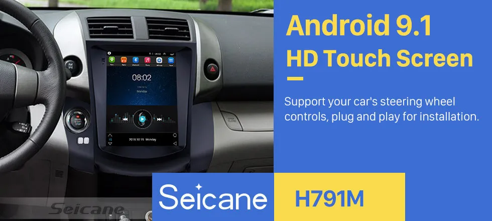 Flash Deal Seicane Android 9.1 Car GPS Navigation for 2008 2009 2010 2011 Toyota RAV4 9.7 inch Radio Unit support Mirror Link DVR OBDII 0