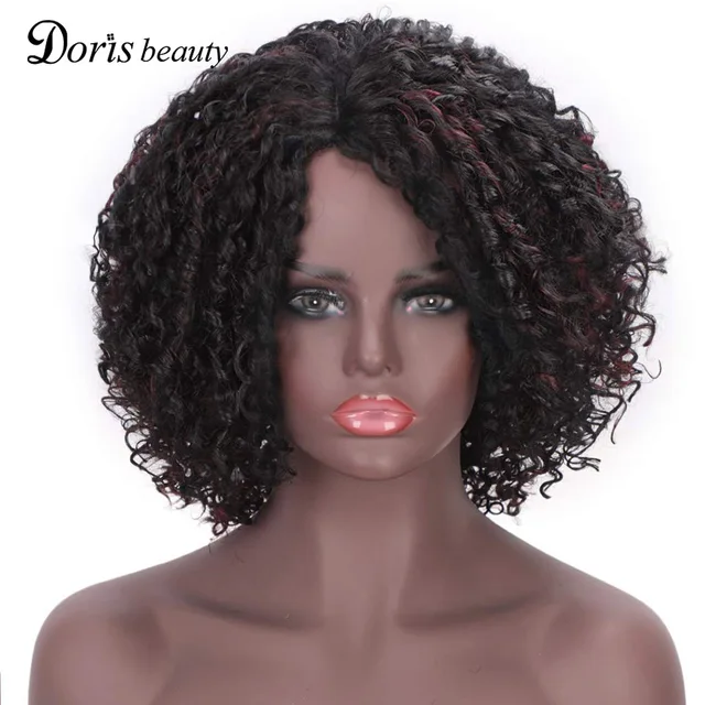 Doris Beauty Korotkie Sinteticheskie Pariki Dlya Chernyh Zhenshin Sinteticheskie Kudryavye Vyushiesya Pariki Vysokotemperaturnye Volokna Vyazannye Kryuchkom Volosy Kupit Nedorogo V Internet Magazine S Dostavkoj Sravnenie Cen Harakteristiki Foto