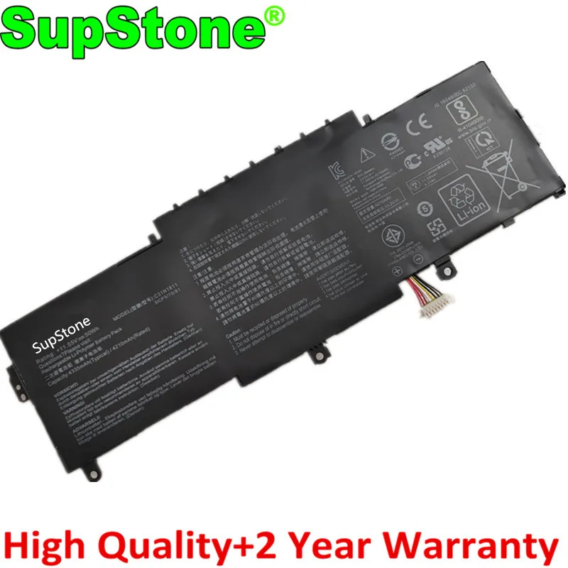 SupStone 노트북 배터리, Asus ZenBook UX433FA UX433FN UX433FX U4300F U4300FA U4300FN BX433F RX433FN 0B200-03080000, C31N1811