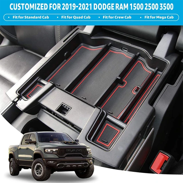 for 2021 2020 2019 Dodge RAM 2500 3500 Accessories Car Armrest Box Storage Organizer Tray Secondary Coin Holder - AliExpress