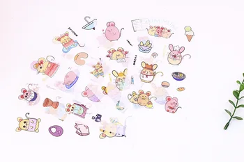 

6pcs Lovely rat paper sticker Organizer Calendar Diary Book Planner Scrapbook Decoration Diary Sticker papeleria