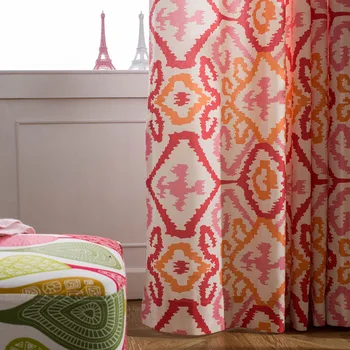 

Modern Minimalist European-style Polyester-cotton Shading Printing Curtains for Living Dining Room Bedroom.