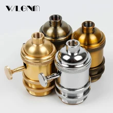 Цоколь лампы E27, промышленный держатель лампы, винтовой патрон для лампы, алюминиевая Ретро подвесная арматура, люстр, держатели ламп, приспособление, винтажное, сделай сам