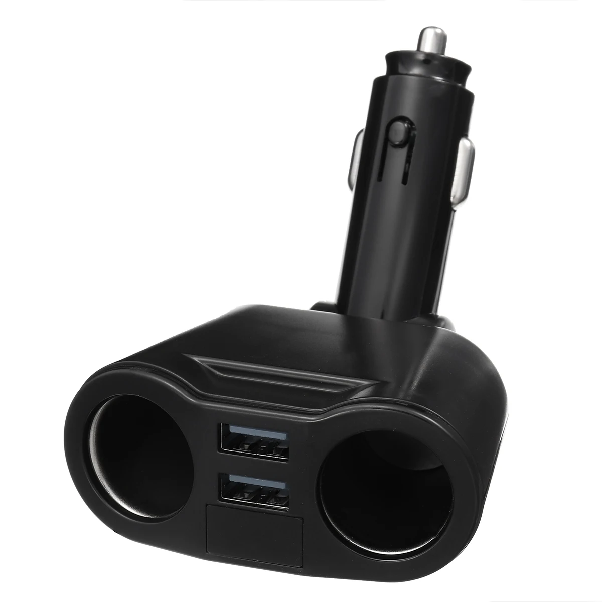 12 V-24 V черный автомобильного прикуривателя 2 Порты и разъёмы Dual USB быстрой Зарядное устройство сплиттер Мощность адаптер для автомобильного телефона для зарядки