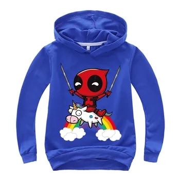 

2020 Children Deadpool Christmas Hoodies Girls Unicorn Long Sleeve T Shirts Children's Sweatshirts Girls Top Tees Clothing