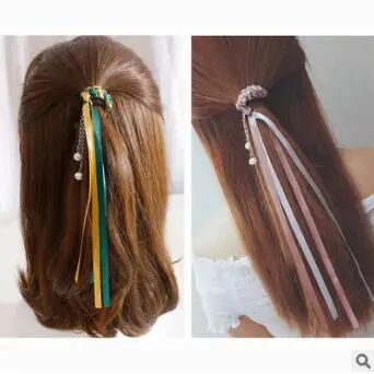 120 шт/партия DIY Простые многоленточные стерео резинки для волос Плетение плетеное жемчужное резиновое кольцо Инструменты для укладки волос аксессуары HA1053
