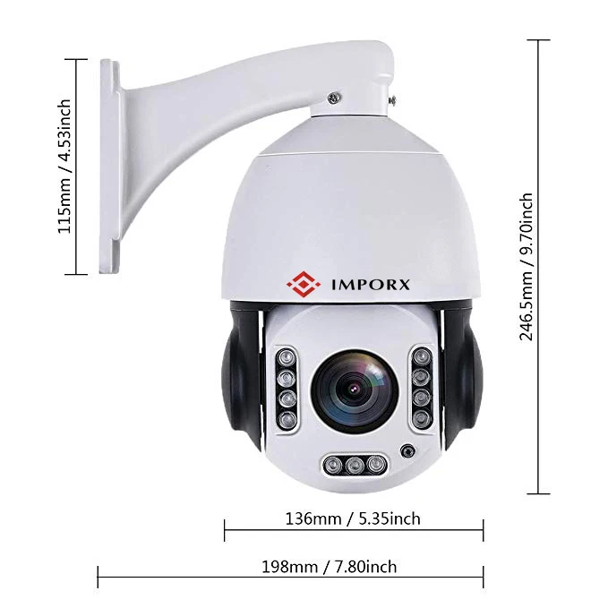 IMPORX 5MP Авто слежение wifi PTZ IP камера 20X зум открытый беспроводной человек обнаружения распознавание гуманоида Авто трекер IP камера