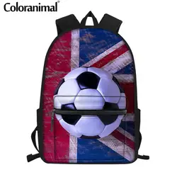 Coloranimal, новинка 2019, рюкзак для мальчиков-подростков, большой емкости, футбол, 3D мяч, школьная сумка для детей, детская книжная сумка
