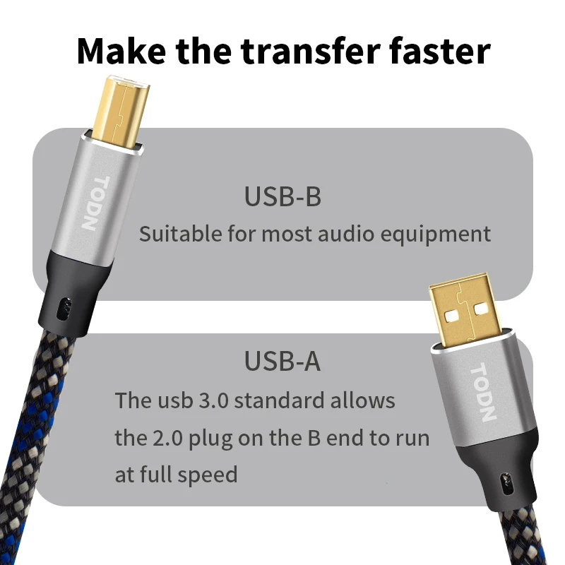 Cabo do Dac de Canare Áudio a b High-end tipo a para Cabo de Dados de Alta Fidelidade para o Decodificador do Misturador Alfa Digital ab Datilografar b Usb A-b 4n Ofc - Image 4