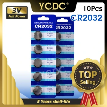 

10pcs/2cards Coin Cell CR2032 Lithium Battery BR2032 DL2032 ECR2032 Button batteries 3V CR 2032 For Watch Electronic Toy Remote