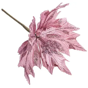 

Artificial Christmas Poinsettia Glitter Poinsettia Flower Pick Xmas Tree Flower Christmas Tree Decor Accessories Party Supplies