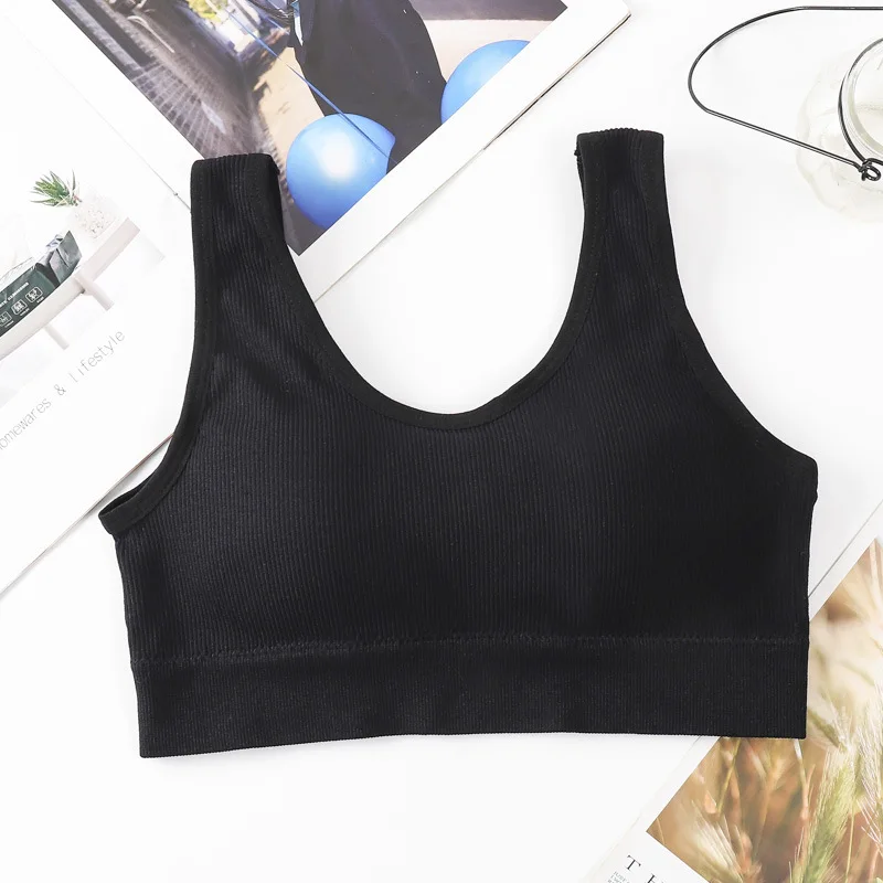 Women's Cotton Underwear Tube Tops Sexy Solid Color Top Fashion Push Up Comfort Bra Female Sports Tank Up Female Crop Top women lingerie bra women tube tops