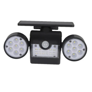 

ABUI-30Led Solar Light Dual Head Solar Lamp Spotlight Waterproof Outdoor Adjustable Angle Lights