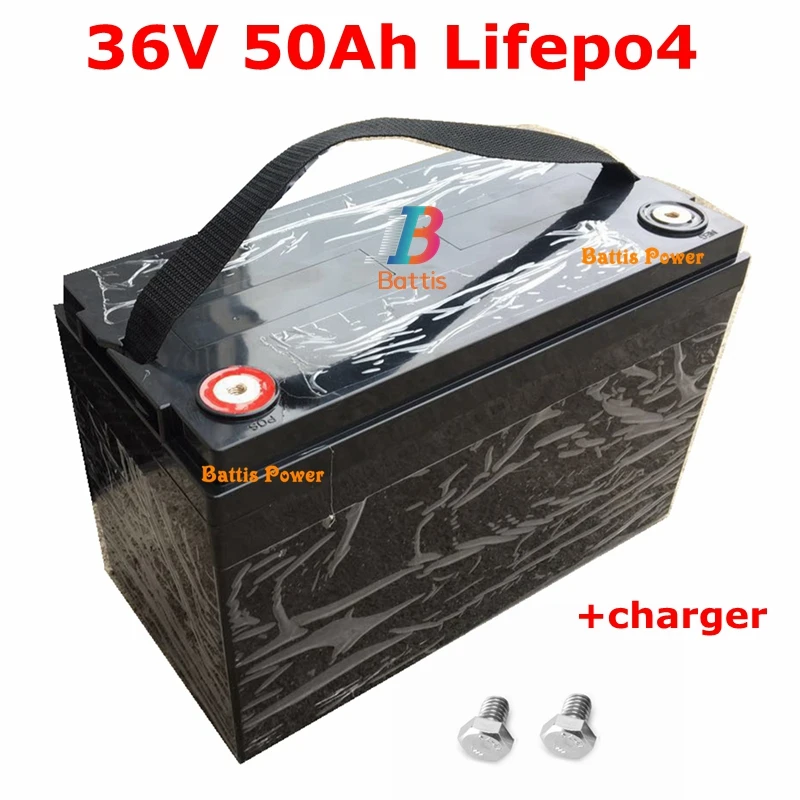 Водонепроницаемый 36V 50AH Lifepo4 батарея с BMS 12S для 1000 Вт 1500 скутер велосипед трехколесный велосипед инвентор, работающий на солнечной батареи резервного питания+ 5A зарядное устройство