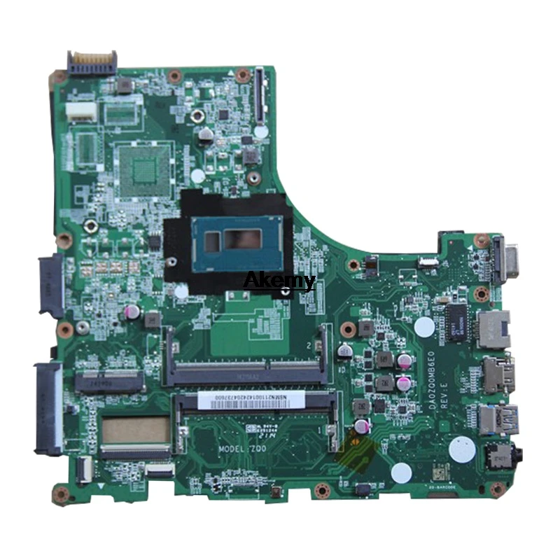 Для acer V3-472 E5-471 E5-471G V3-472P Материнская плата ноутбука DA0ZQ0MB6E0 с i7-4510U/4500U Процессор бортовой полностью идеальная работа