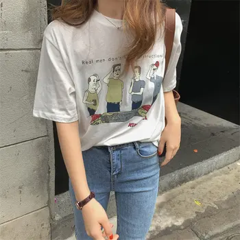 

Alien Kitty New Print Cartoon Character Tee Sweet 2020 Summer Chic Casual Loose Stylish Short-Sleeved Hot Pullovers T-shirt