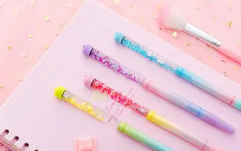 

new quickand cat ear gel pen cartoon neutral pen student prize school stationery office black write pen promotion gift 36pc/lot