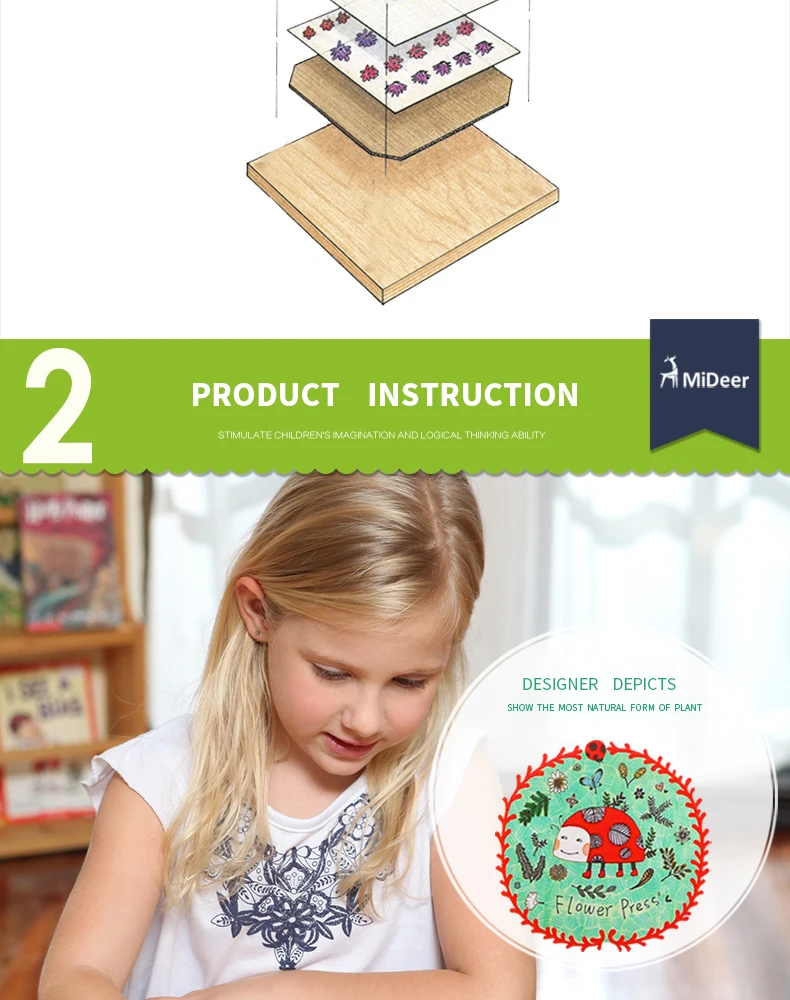 Mideer Wooden Plant Specimens Toy,Funny Wooden Art Outdoor Play Learning Educational Toys