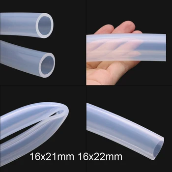 

16x21mm 16x22mm 16mm id Transparent silica gel hose food grade avirulent clear silicone tube FDA tasteless silicon tubing