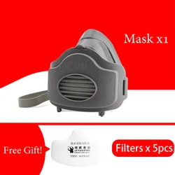 Reusable Dust Proof Respirator with Cotton Filters for Daily Haze Protection and Work Safety (Mask Set)