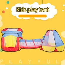 Детский сухой бассейн детский портативный складной красочный мяч бассейн палатка дом переносной вигвам с ползать туннель Баскетбол обруч