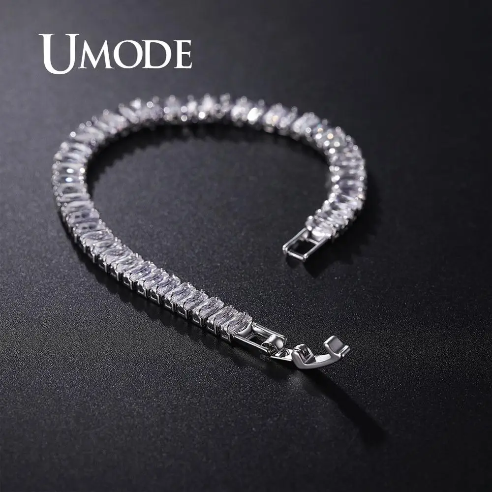 Роскошные теннисные браслеты UMODE с кубическим цирконием цепочка свадебный