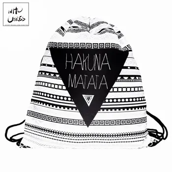 

Who Cares 3D Printing Drawstring Bag Mini Backpack Women New Geometric Triangle Pattern Travel bag Mochila Feminina Backpack