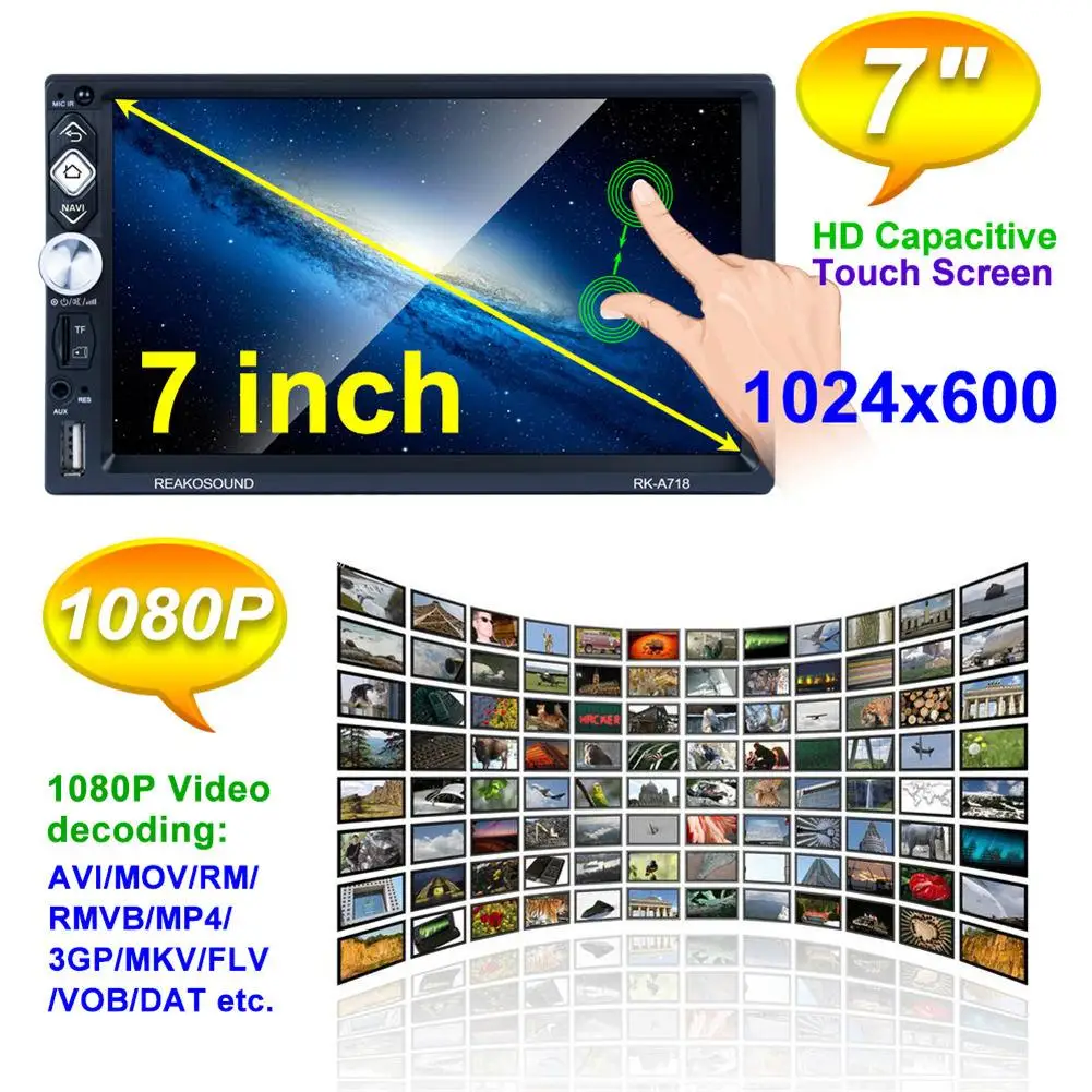 Android 8,1 автомобильный mp5 gps плеер+ phonelink++ Bluetooth+ Функция FM+ wifi