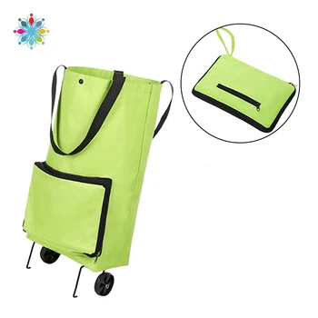 

Folding Tugboat Shopping Cart Fashionable And High-end Portable Household Pull Rod Shopping Bag Bolding Tugboat Bag W118