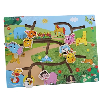 

Education puzzle wooden maze puzzle animal traffic matching maze intelligence early childhood education children's toys