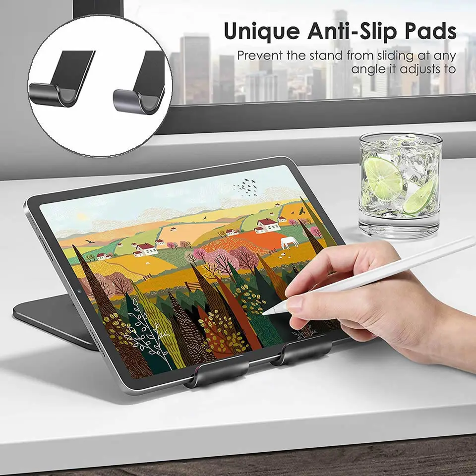 Tablet Stand Desktop Adjustable Foldable Holder Dock Cradle iPad Pro 12.9 11 10.2 Air Mini Samsung Xiaomi Mi Pad Huawei tablet holder tablet stand ipad laptop holder