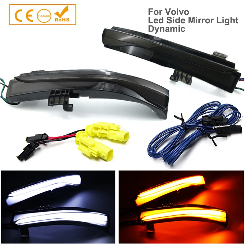 2pcs Twocolor Dynamic Led Side Mirror Turn Signal Indicator Lamps