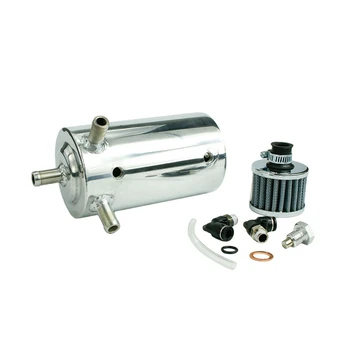 

Universal Breather Tank&Oil Catch Can Tank with Breather Filter Car Racing Engine Oil Catch Can Reservoir Breather 0.5L