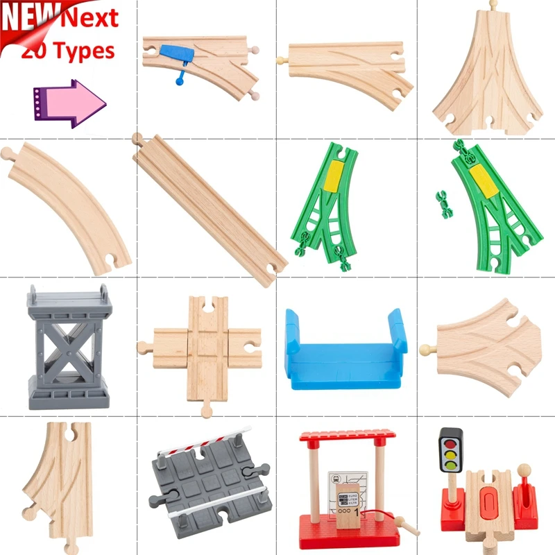 TBKJOYS Wooden Train Track Railway Accessories All Kinds of Wood Variety Component Educational | Игрушки и хобби