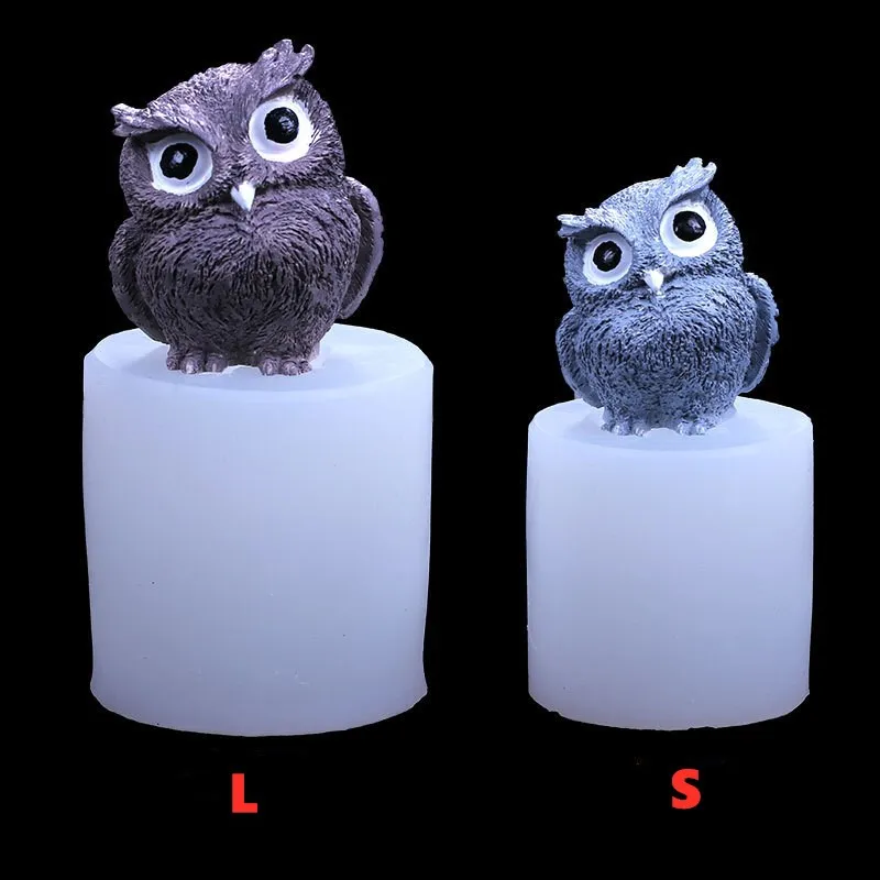 Resin Crystal Epoxy Mold Cute Owl Animal Silicone Mold Pendants Casting Candle Mold Table Home Decoration DIY Crafts Jewelry