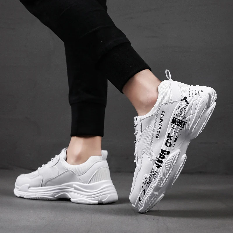 

Breathable Casual Shoes Fashion Men's Sneakers Stitching Air Mesh Shoes Spring and Autumn Scales Flyknit Shoes Tide