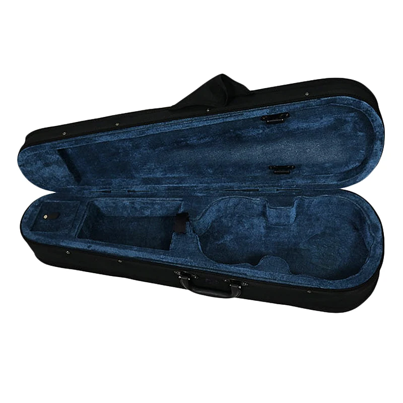 

4/4 Full Size Violin Big Triple-Cornered Shape Case Box Hard and Super Light with Shoulder Straps Black Violin Access