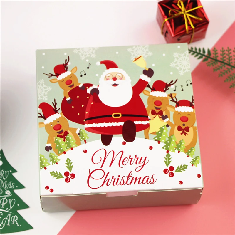 LBSISI Life 5 шт. коробка с рождественскими конфетами веселый рождественский подарок на бумаге коробка печенья печенье бумага для нуги коробки год