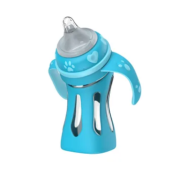 

Bottle Feeding180/240ml Baby Milk bottles with Temperature Sensing 0-3 Normal Flow Tip Angle Fall Resistant Anti-Colic Newborns