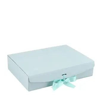 

Wholesale Gift Packing Box With Ribbon Customized Printing Logo Fit For Clothing Accessories Scarf Wigs Packing Gift Box