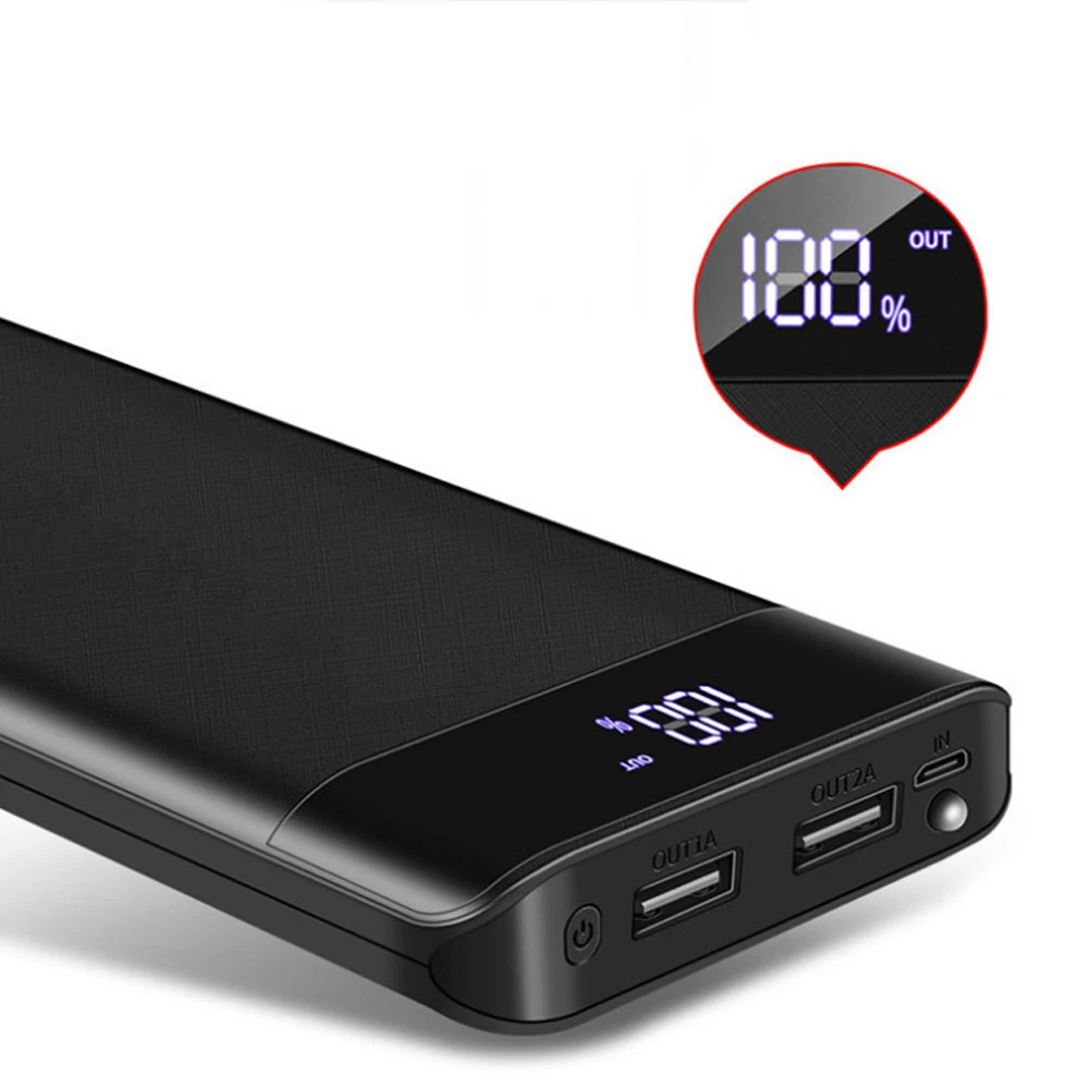 

LEORY Power Bank Case 20000mAh Large Capacity Dual USB Output LED Dispaly Fast Charging For iPhone X XS Oneplus 7 Pro Xiaomi 9