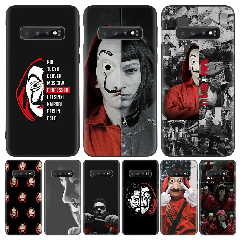 La Casa de papel ТВ черный чехол для телефона Samsung Galaxy S20 Ultra S10E Note 10 9 8 S9 S8 J4 J6 + Plus S7 S6