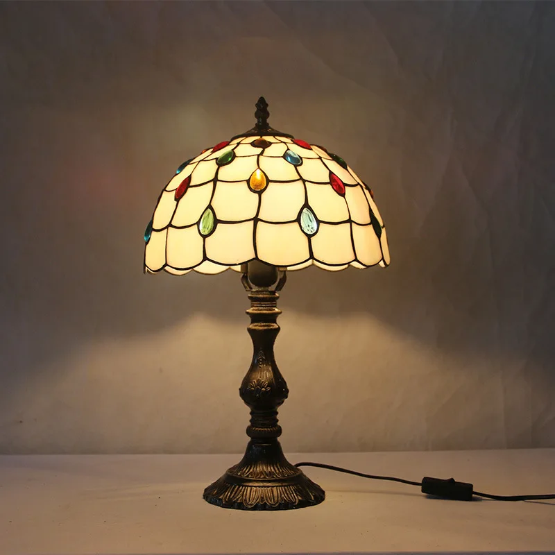 

Tiffany Table Lamp E27 Six Models Dragonfly Style Bedroom Bedside Lamp Creative Fashion Retro Table Lamp