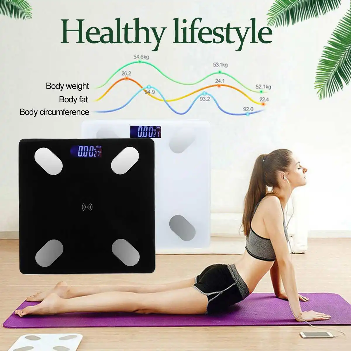 ЖК электронные весы для тела и жира смарт BMI светодиодные цифровые беспроводные
