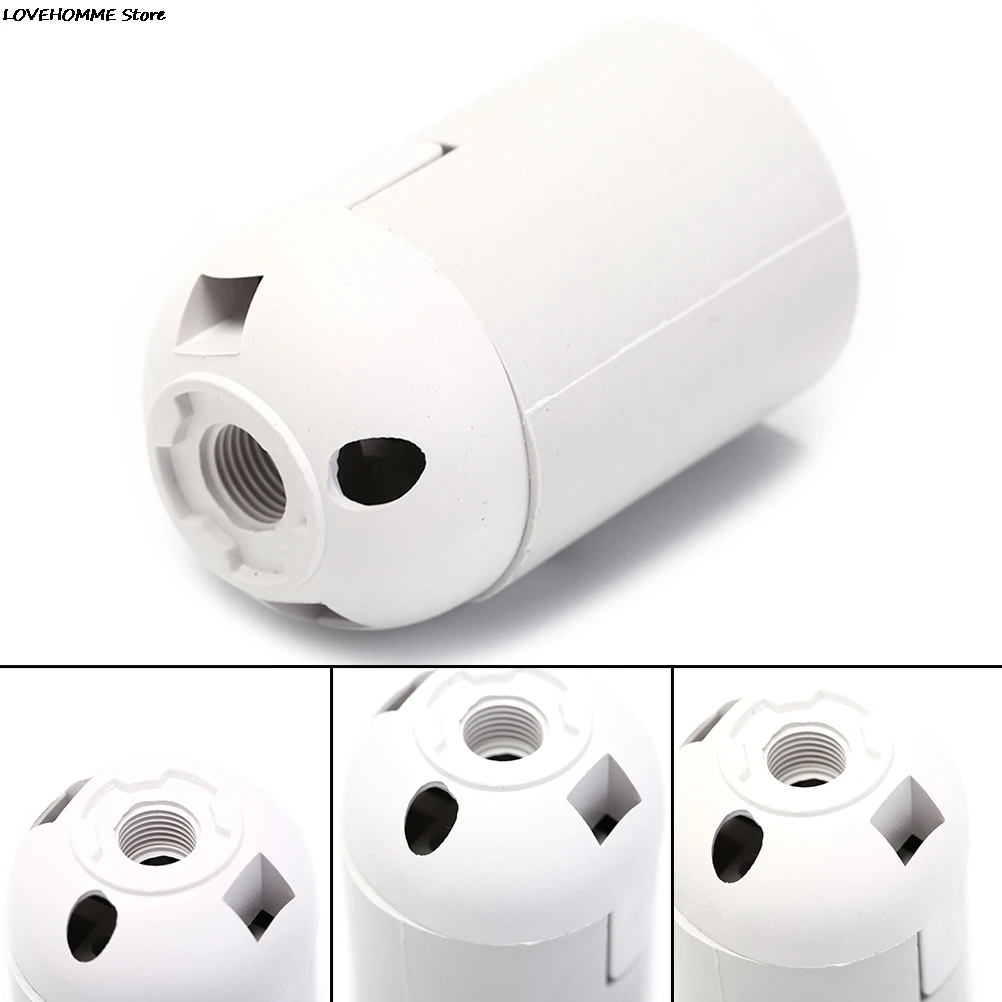 Light Bulb Lamp Holder With On/Off Switch Screw E27 Bulb SCREW ES E27 M10 Base Socket Lampshade Collar Splitter Converter 2Pcs