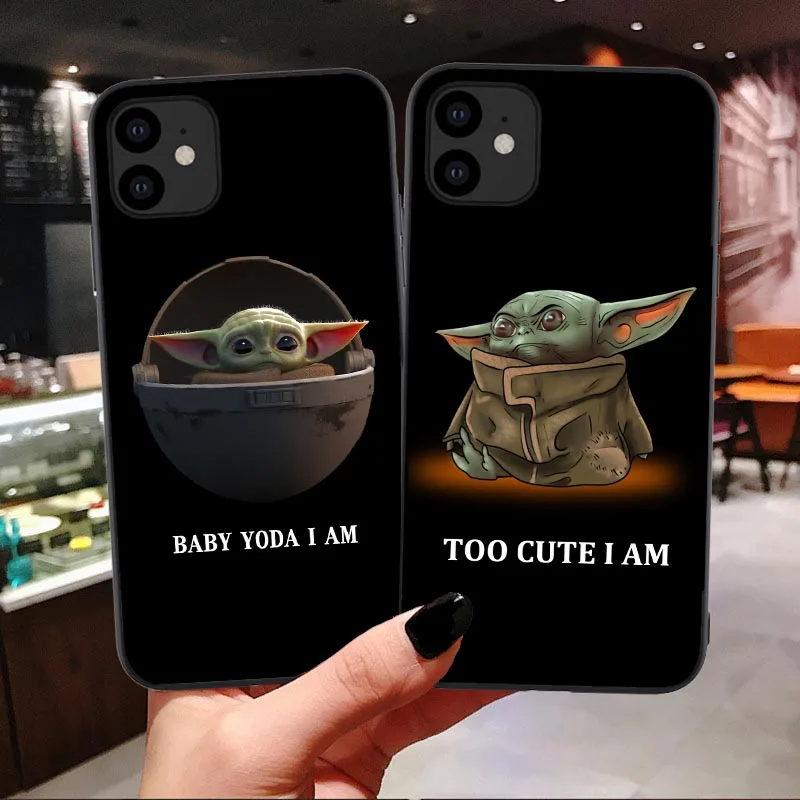 Lovely Baby Yoda soft silicone Phone case shell for iPhones 6 6s 7 8 Plus X XR XS Max 11 Pro Max The Mandalorian Black Tpu Cover Lovely Baby Yoda soft silicone Phone case shell for iPhones 6 6s 7 8 Plus X XR XS Max 11 Pro Max The Mandalorian Black Tpu Cover