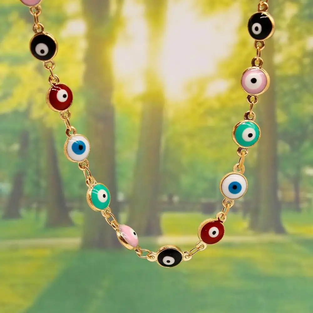 Модный разноцветный браслет Evil Eye Ankelt для женщин ножной браслет украшения для ног K088