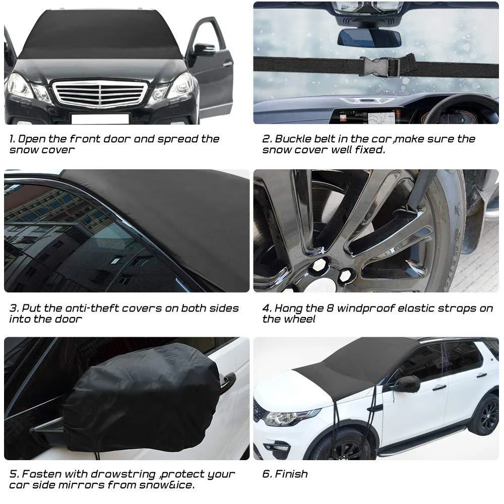 車のフロントガラスカバー 自動車用防塵ユニバーサル197x217cmフロントガラススノーカバー 最大68 Offクーポン