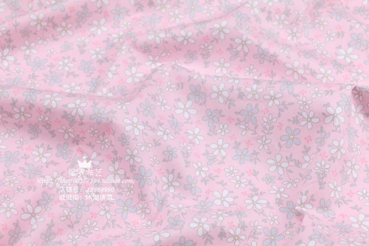 Syunss, розовые, синие, с цветочным принтом, в полоску, хлопковая ткань для поделок, лоскутное шитье, детские кроватки, тканевые подушки, одеяло для шитья, Tissus