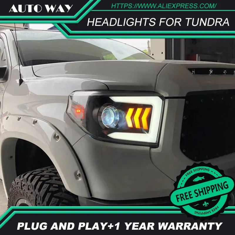 Автостайлинг фары для Toyota Tundra светодиодный ные H7 D2H Hid опция ангельские глазки